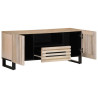 Mueble de TV madera maciza de mango 100x34x46 cm 5
