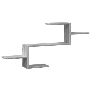 Estante de pared madera ingeniería gris Sonoma 104x15x49 cm H