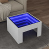 Mesa de centro con Infinity LED blanco 50x50x30 cm 1