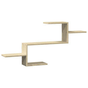 Estante de pared madera ingeniería roble Sonoma 104x15x49 cm H