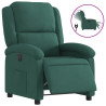 Sillón reclinable eléctrico de terciopelo verde oscuro 2