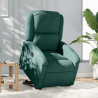 Sillón eléctrico reclinable elevable de terciopelo verde oscuro 1