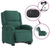 Sillón eléctrico reclinable elevable de terciopelo verde oscuro 5