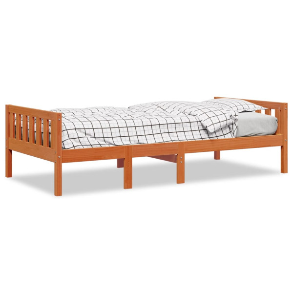 Cama de criança sem colchão 90x190 cm pinho maciço castanho-mel M 2
