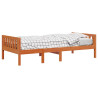 Cama para niños sin colchón madera maciza pino marrón 90x190 cm 4