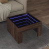 Mesa de centro con Infinity LED marrón roble 50x50x30 cm 1