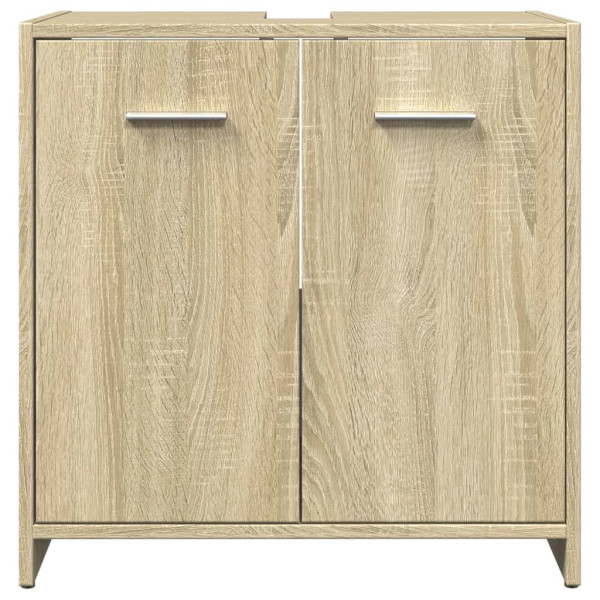 Armario lavabo baño madera ingeniería roble Sonoma 60x33x60 cm M 4