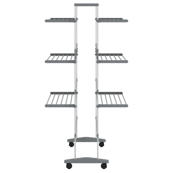 Estendal de roupa com rodas 89x64x129 cm alumínio M 5