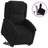 Sillón reclinable elevable terciopelo negro 2