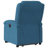 Sillón reclinable elevable de terciopelo azul 4