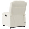 Sillón reclinable de masaje elevable terciopelo crema 4