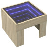 Mesa de centro luzes LED Infinity 40x40x30 cm carvalho sonoma 3