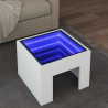 Mesa de centro con LED Infinity blanca 40x40x30 cm 1