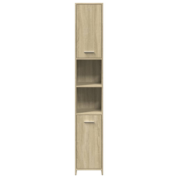 Armario de baño madera contrachapada color roble 30x30x183.5 cm M 4