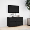 Mueble de TV de pared con luces LED negro 80x31x45 cm 4