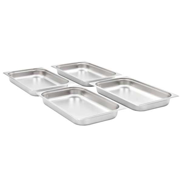 Recipientes gastronorm 4 pcs GN 1/1 65 mm aço inoxidável M 2