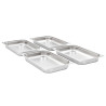 Recipientes gastronorm 4 pcs GN 1/1 65 mm aço inoxidável 2