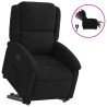Sillón eléctrico reclinable elevable de terciopelo negro 2