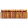 Arriate de madera maciza de acacia 100x30x25 cm 2