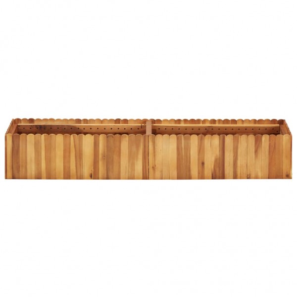 Arriate de madera maciza de acacia 150x30x25 cm M 2
