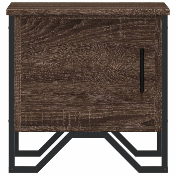 Mesita de noche madera de ingeniería marrón roble 40x30x40 cm M 5