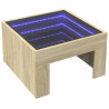 Mesa de centro con Infinity LED roble Sonoma 50x50x30 cm 3
