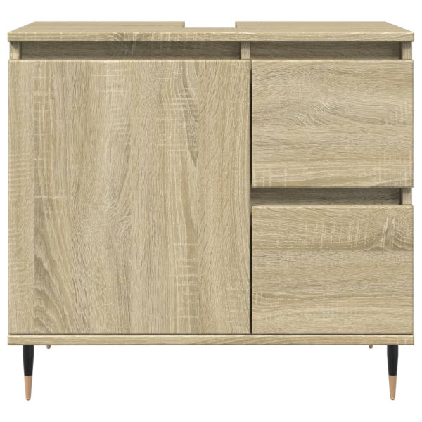 Armario de lavabo de baño madera roble Sonoma 65x33x60 cm M 3