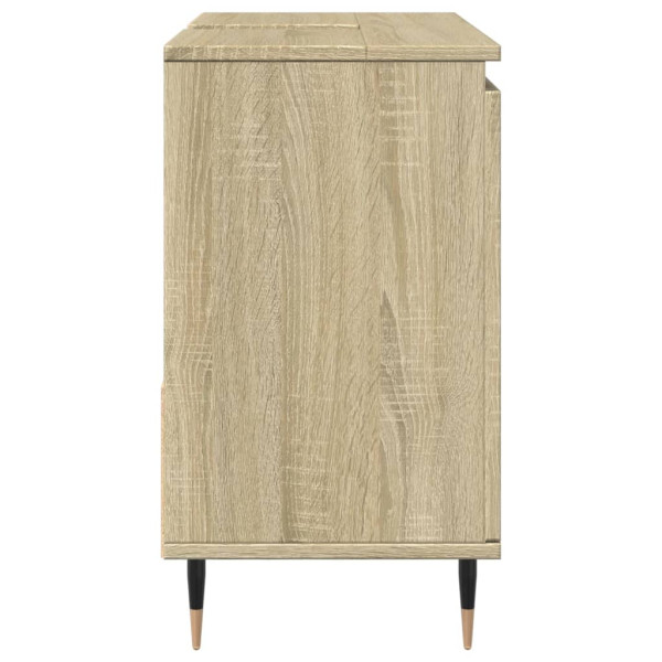 Armario de lavabo de baño madera roble Sonoma 65x33x60 cm M 4
