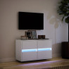 Mueble de TV de pared con luces LED blanco 80x31x45 cm 5