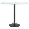 Tablero de mesa diseño mármol vidrio templado blanco Ø50x0.8 cm 3