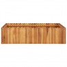 Arriate de madera maciza de acacia 100x100x25 cm 2