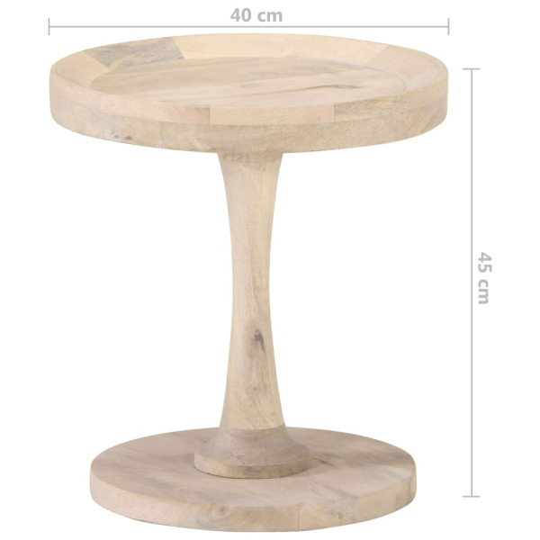 Mesa auxiliar de madera maciza de mango Ø40x45 cm M 4
