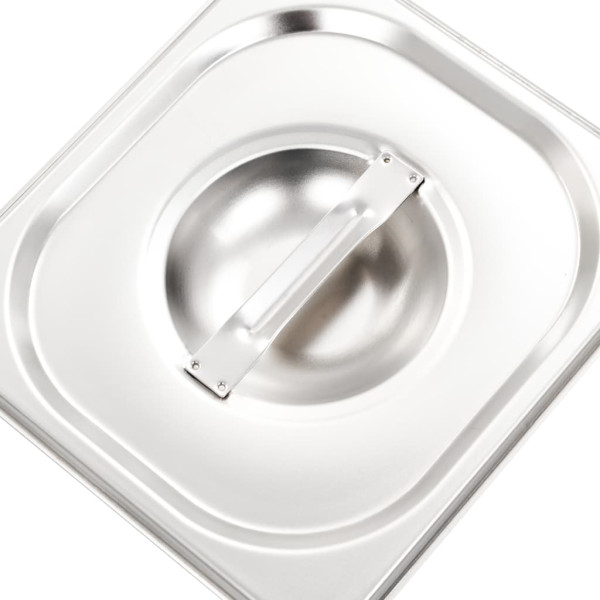 Tampas para recipientes comida GN 1/6 8 pcs aço inoxidável M 5