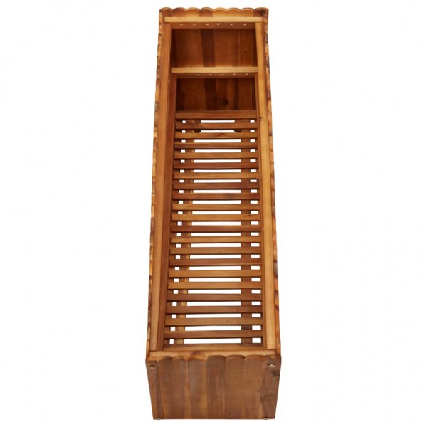 Arriate de madera maciza de acacia 100x30x50 cm M 4