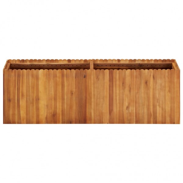 Arriate de madera maciza de acacia 150x30x50 cm M 2