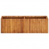 Arriate de madera maciza de acacia 150x30x50 cm 2