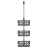 Estante colgante de ducha aluminio 30x15x(67-105) cm 3