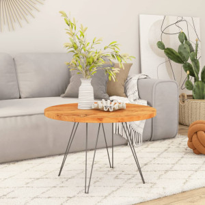 Tablero de mesa redondo madera maciza de acacia Ø60x3.8 cm H