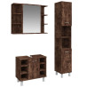 Set de muebles baño 3 pzas madera contrachapada roble ahumado 2