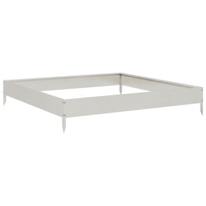 Canteiro elevado de jardim 100x100x18.5 cm aço inoxidável H