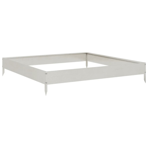 Canteiro elevado de jardim 100x100x18.5 cm aço inoxidável M 2