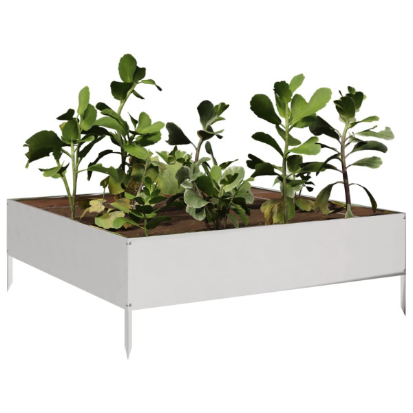 Jardinera de acero inoxidable 100x100x33.5 cm M 3