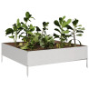 Jardinera de acero inoxidable 100x100x33.5 cm 3
