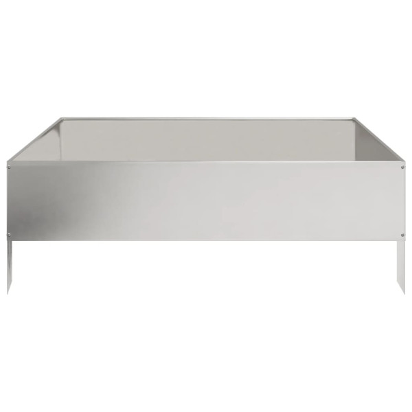 Canteiro elevado de jardim 100x100x33.5 cm aço inoxidável M 4