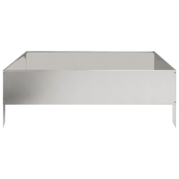 Canteiro elevado de jardim 100x100x33.5 cm aço inoxidável M 5