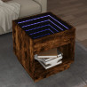 Mesa de centro con Infinity LED roble ahumado 50x50x50 cm 1