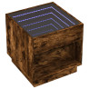Mesa de centro luzes LED Infinity 50x50x50 cm carvalho fumado 3