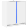 Aparador c/ luzes LED 77x34x85 cm derivados de madeira branco 3