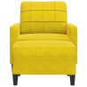 Sillón con taburete terciopelo amarillo 60 cm 3