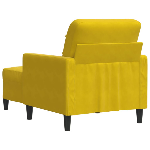 Sillón con taburete terciopelo amarillo 60 cm M 5